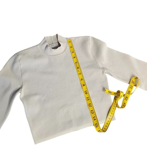 Aritzia Babaton Sculpt Knit Level Turtleneck, Long Sleeve, Crop, Matte Pearl, S - Picture 5 of 8